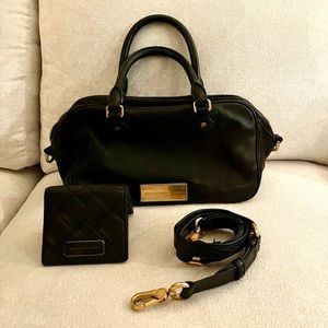 Marc by Marc Jacobs. Q  Legend  Leather Satchel Shoulder Bag +Quilted wallet